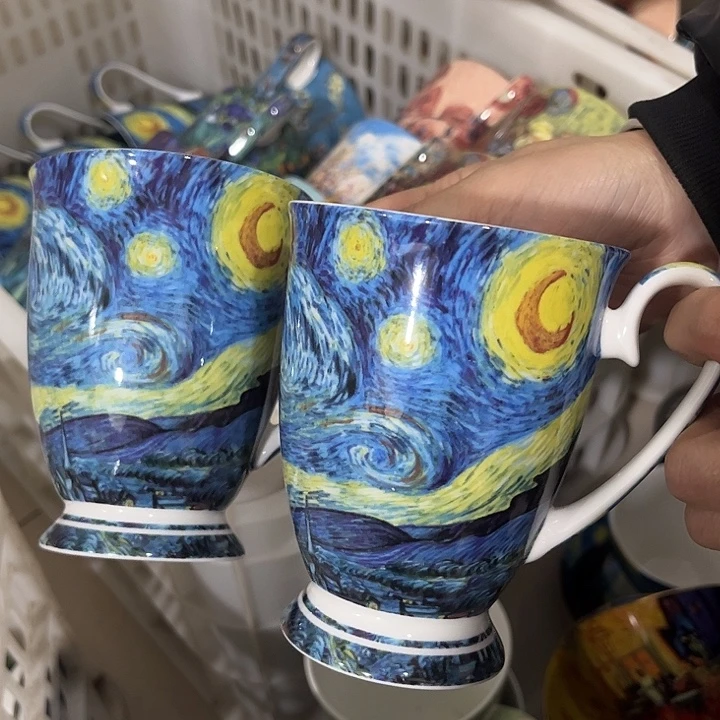 瓷片微瑕骨瓷皇室杯两个星空