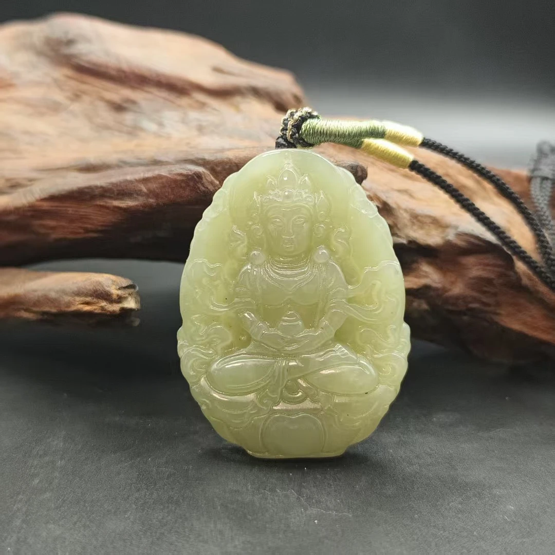 Z和田玉观音吊坠2542