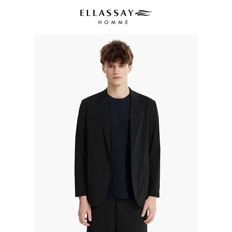 ELLASSAY歌力思男装25年夏款桑蚕丝轻薄透气防水西装EME362T03000
