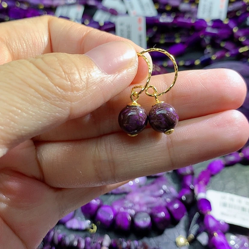 【闪购商品】银S925镀金镶嵌苏纪石（舒俱来）耳钩微****?