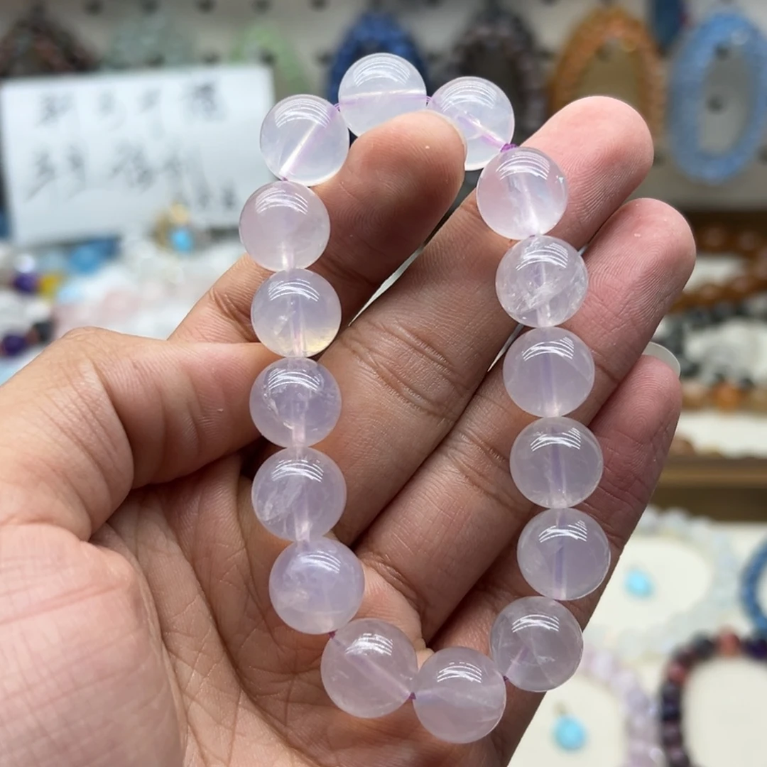 水晶手链未镶嵌13咪紫玉晶