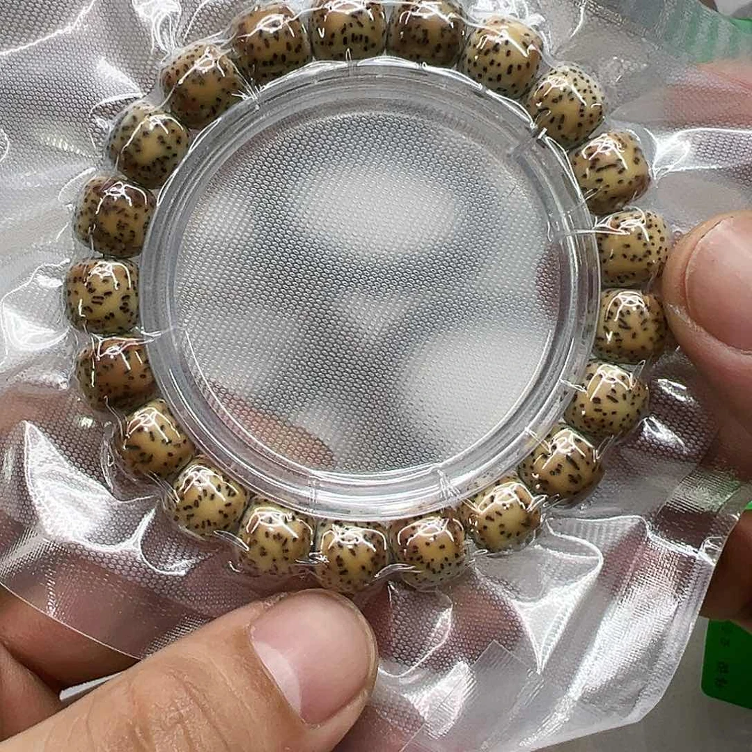 星月菩提手串20高端糯冰火烧云石玉星月菩提单圈11×10