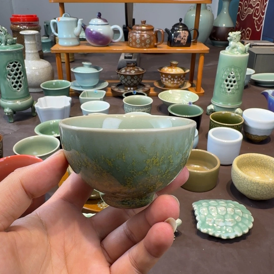 龙泉青瓷茶具微瑕