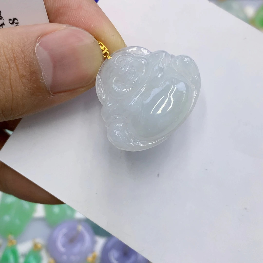 18K金镶嵌挂件翡翠翡翠
