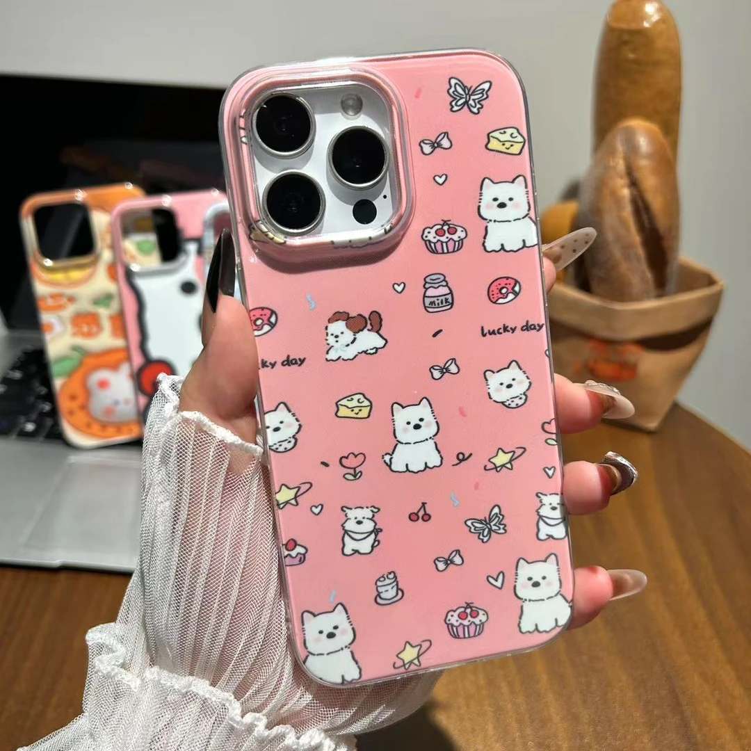 二合一粉底西高地适用iPhone17ProMax苹果15手机壳透14卡通防摔13