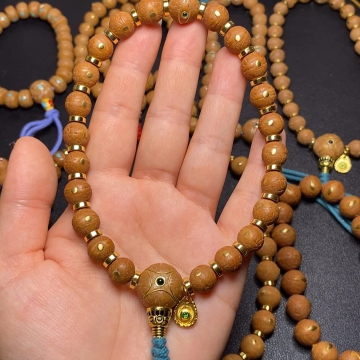 手串凤眼菩提10.5手串铜钉