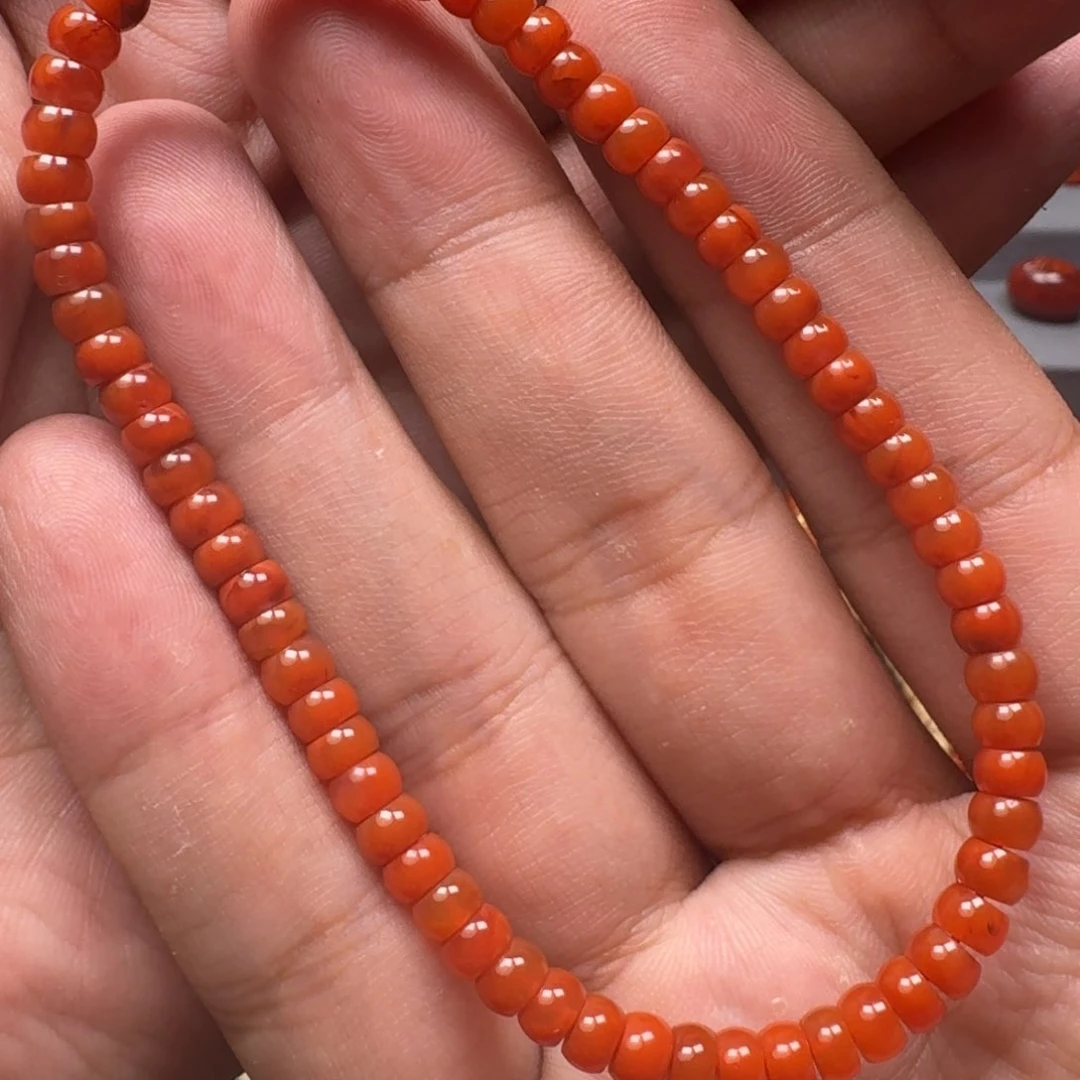 南红玛瑙入门级隔片手串4.9mm未镶嵌