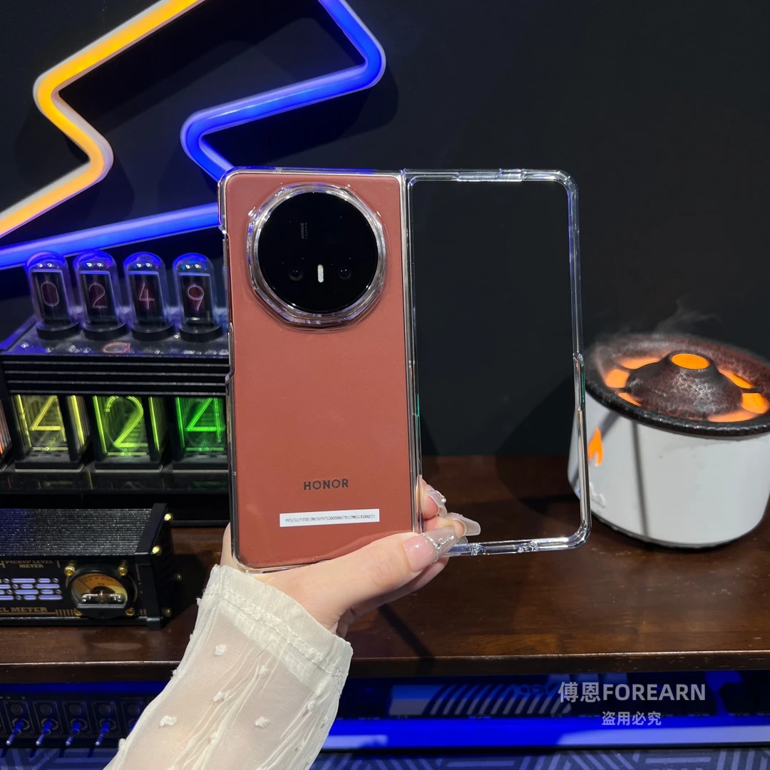适用于荣耀magicv5手机壳透明折叠屏v5全包防摔男女简约外壳超薄