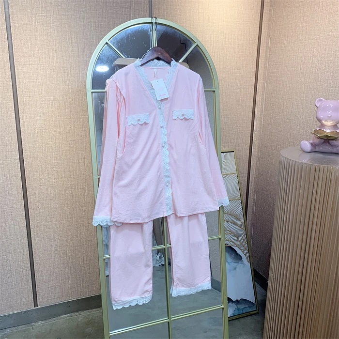 E055粉色孕妇月子服两件套 M90-120 L130 XL140