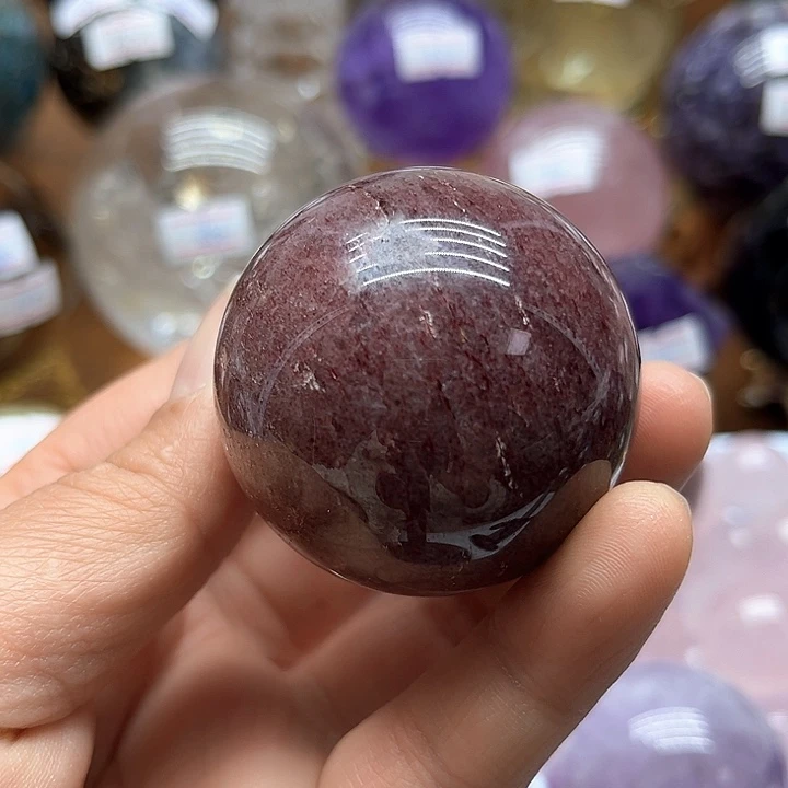 134克草莓晶球未镶嵌水晶用****6