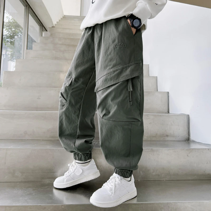 儿童装男童秋装工装裤子2025新款春秋款中大童男孩长裤休闲秋季潮