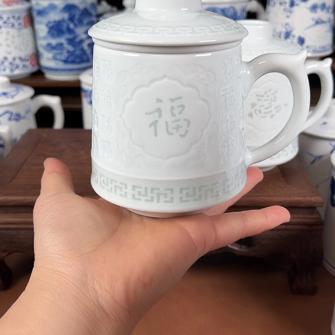 景德镇高温陶瓷办公杯家用