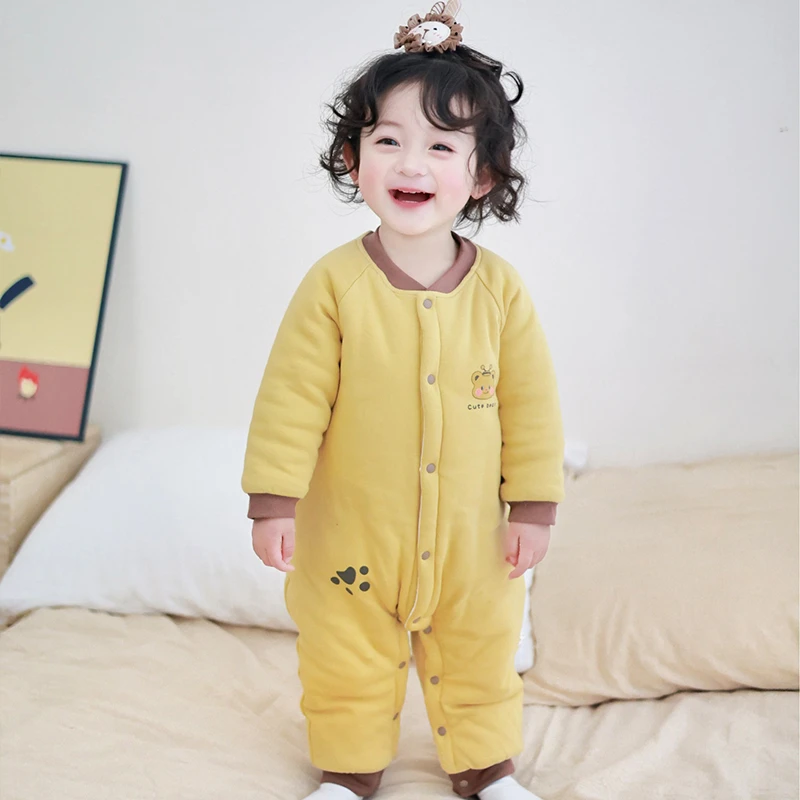 【140克棉花衣】宝宝冬季棉衣加厚纯棉A类夹棉婴儿衣服连体棉衣