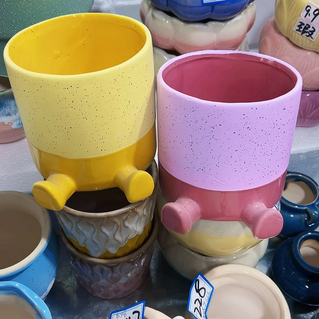 外贸尾单陶瓷花盆凑单10米包邮