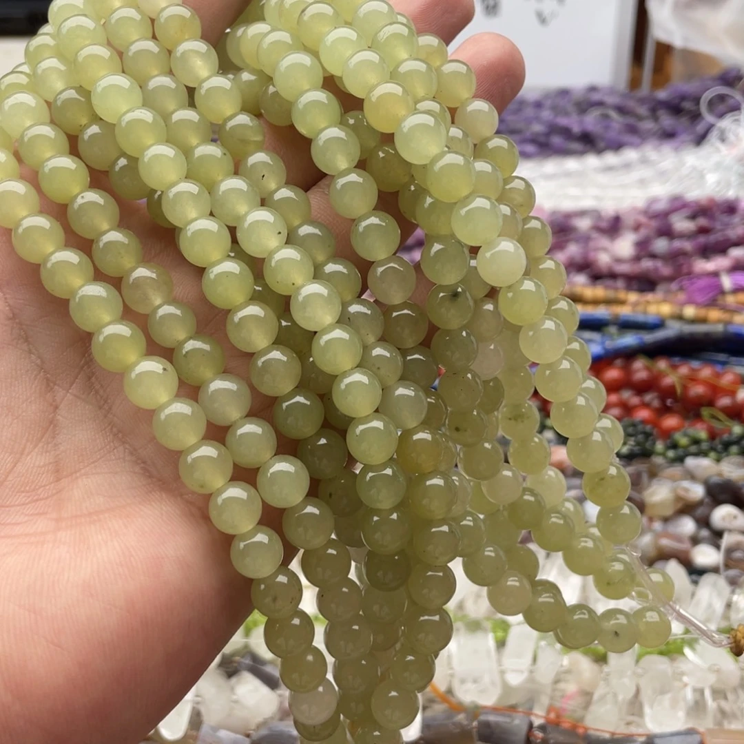 玛瑙/玉髓合金珠宝半成品两条装卡8mm天清冻圆珠