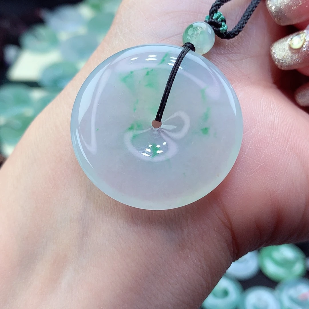 翡翠颈饰未镶嵌43尺寸33.7-6.1