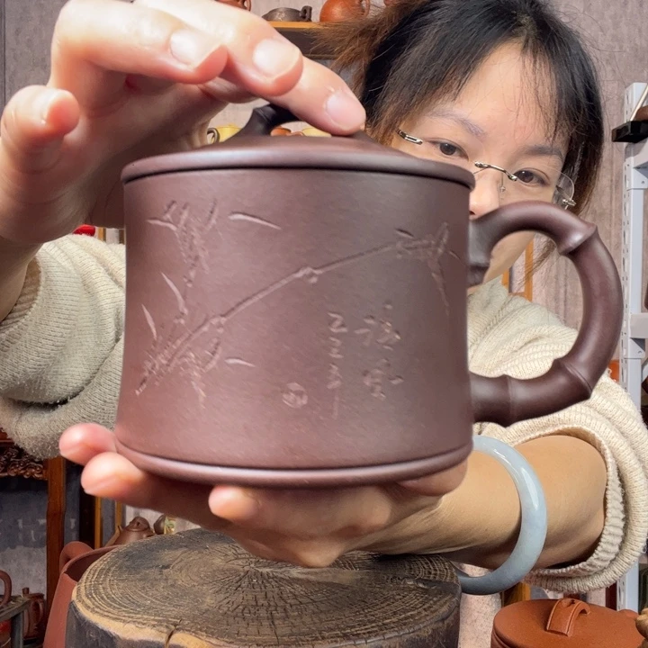 茶杯紫砂原矿紫砂杯