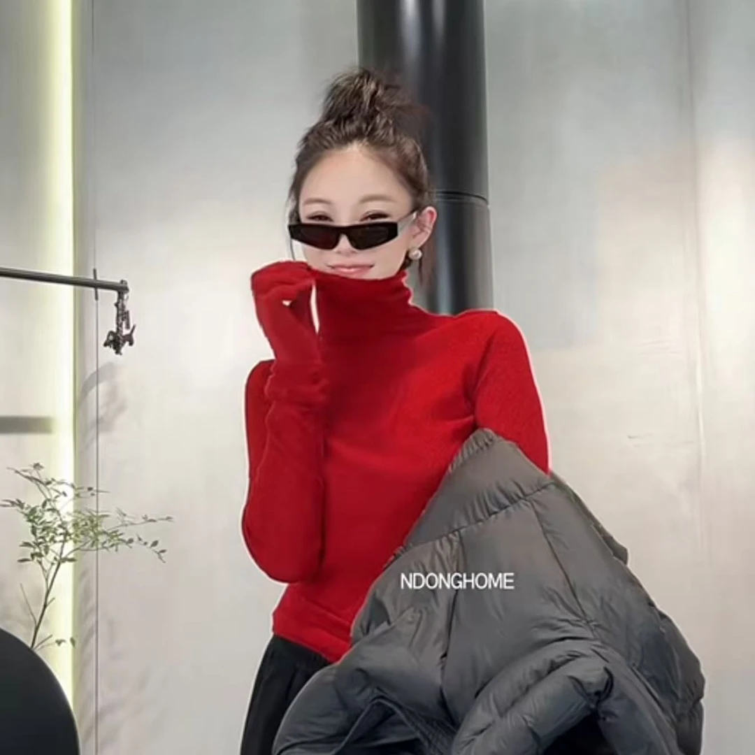 东之家1048丝光羊毛高领打底衫