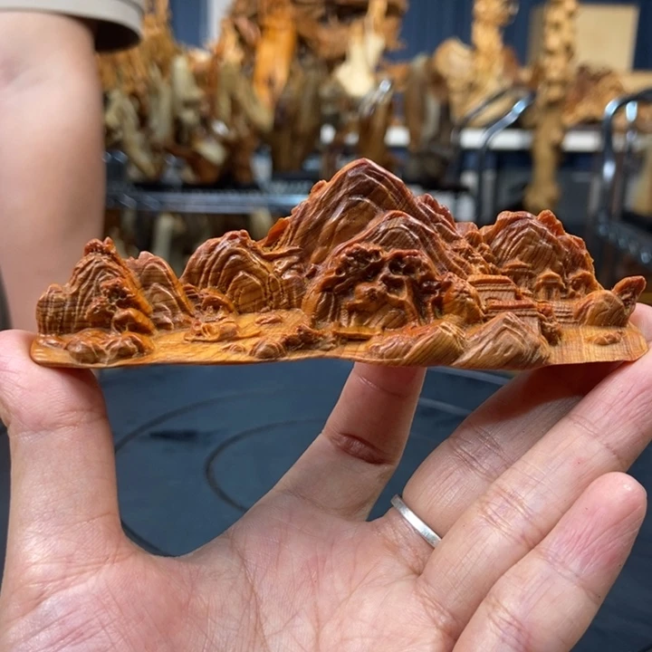 柏木（崖柏）手把件山水