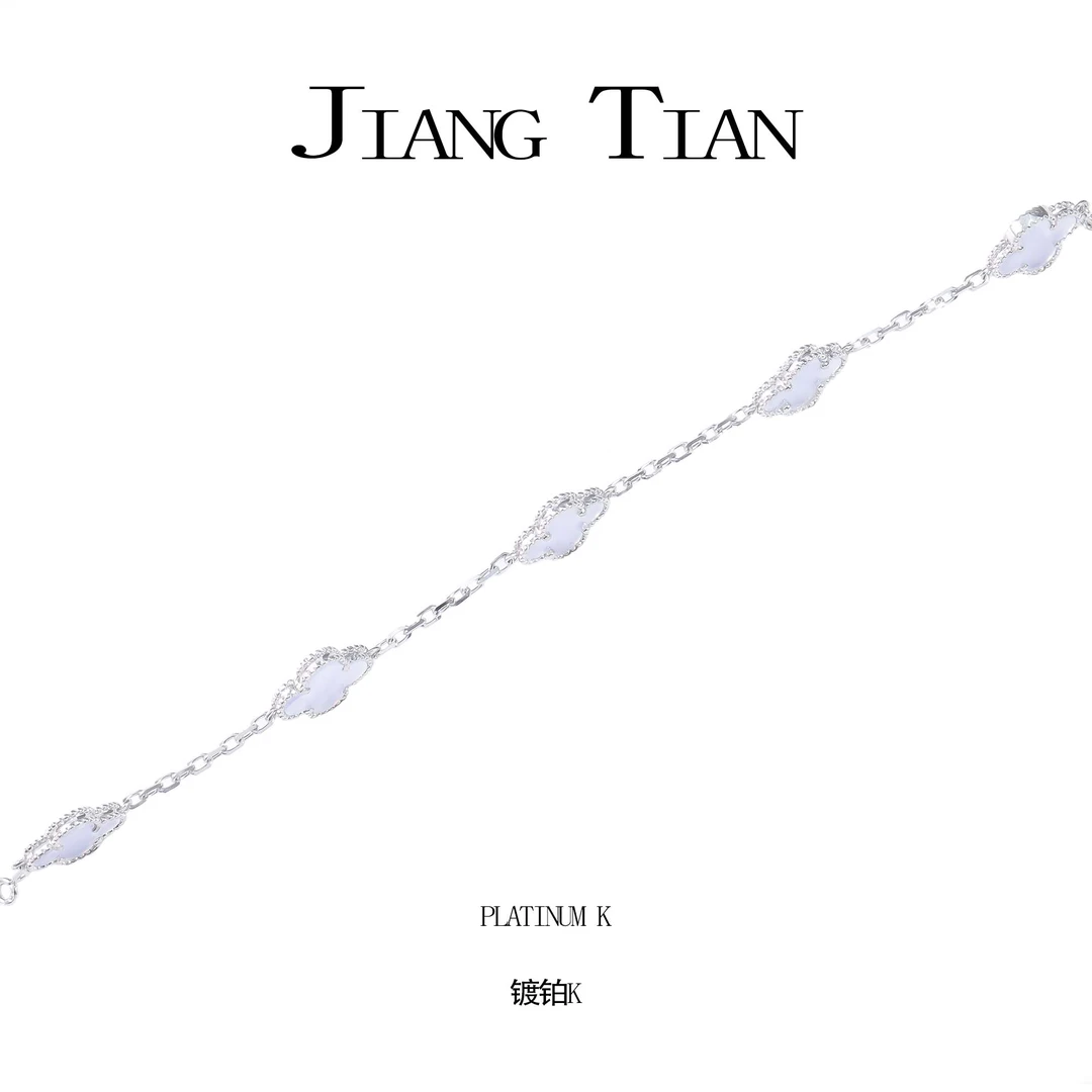 925银手链 CNC精工气质轻奢五花手链B4020