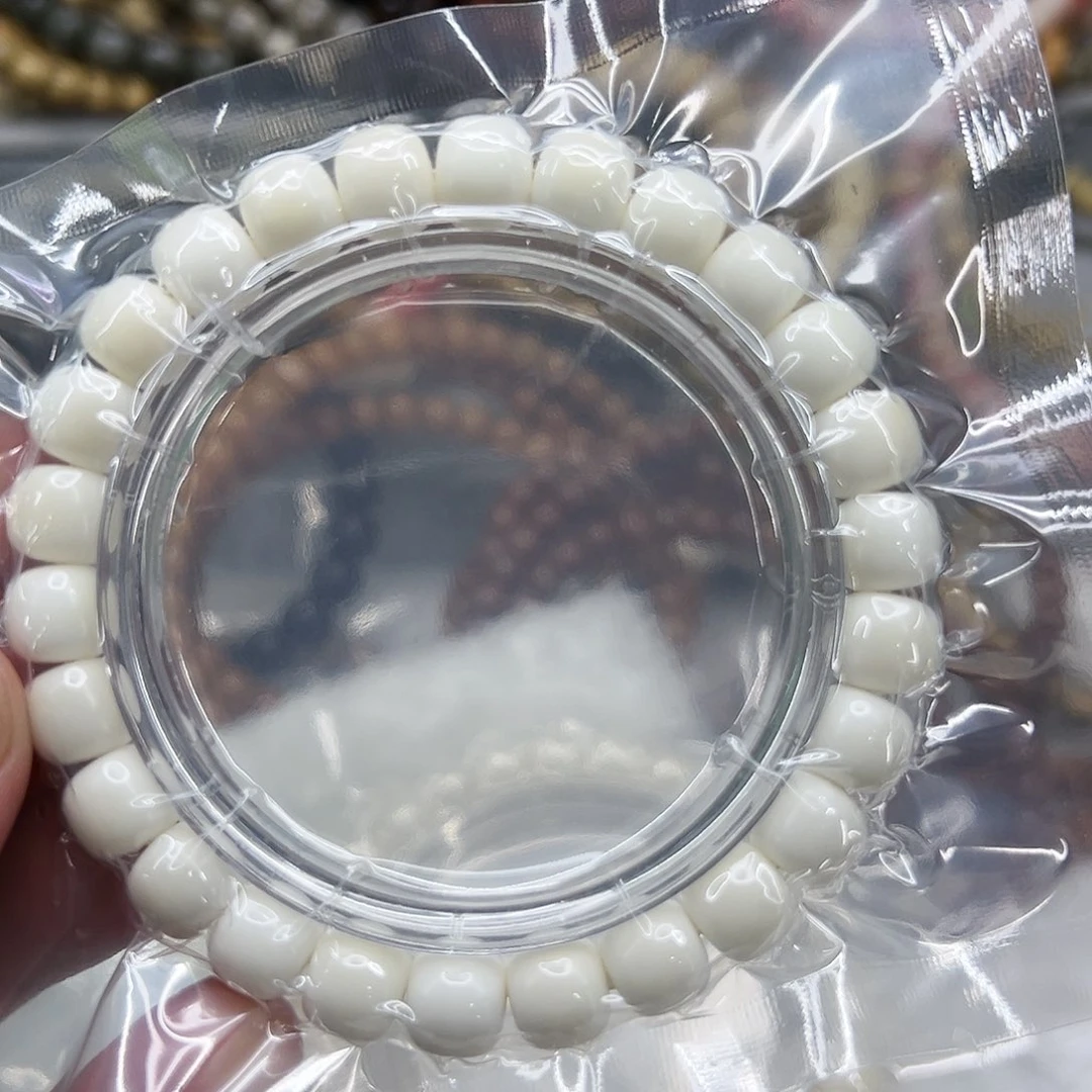 白玉菩提手串22白菩提单圈0.9