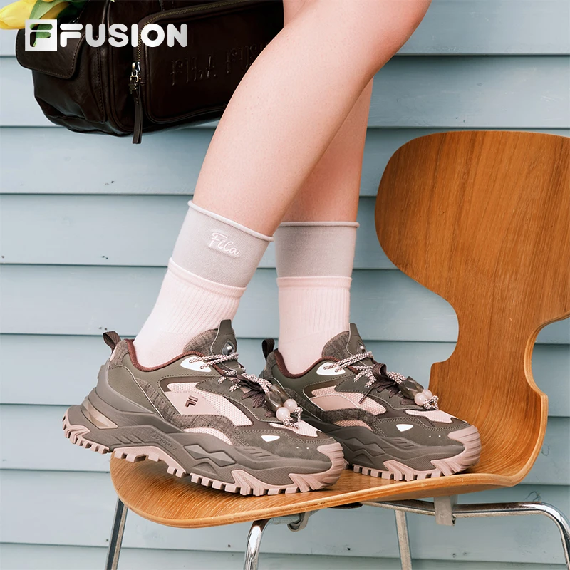 FUSION斐乐硬糖女鞋BIANCO DX厚底增高老爹鞋2026春季新款硬糖鞋