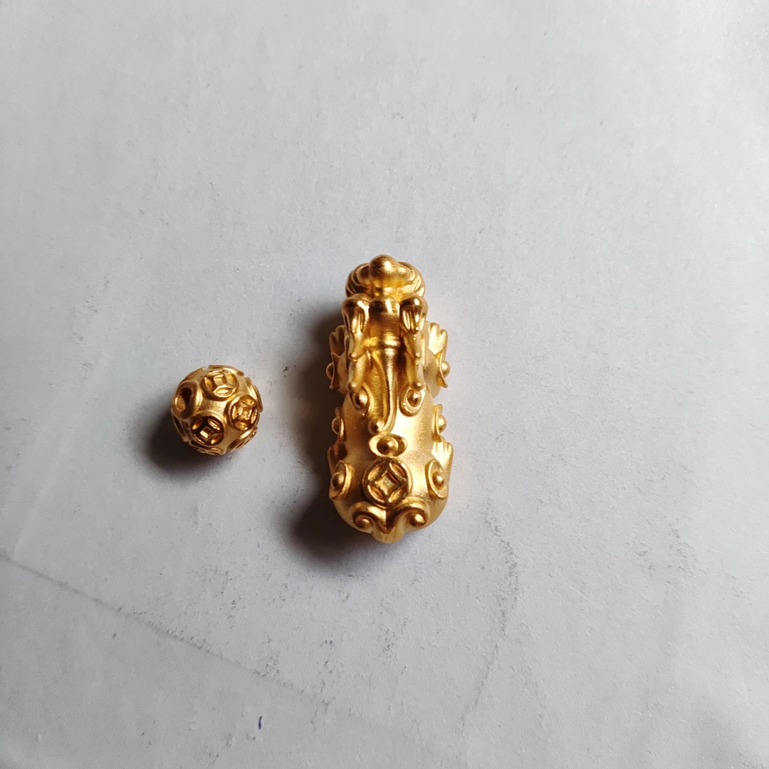 金元宝足金999貔貅珠子首饰