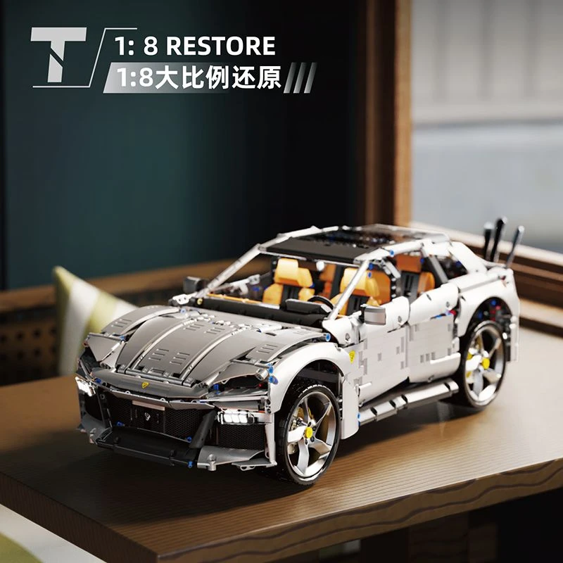 【泰高乐】T5041法拉利SUV汽车模型拼装玩具男