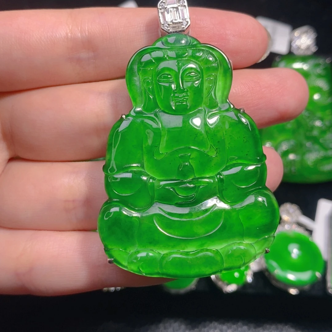 翡翠银S925镶嵌颈饰