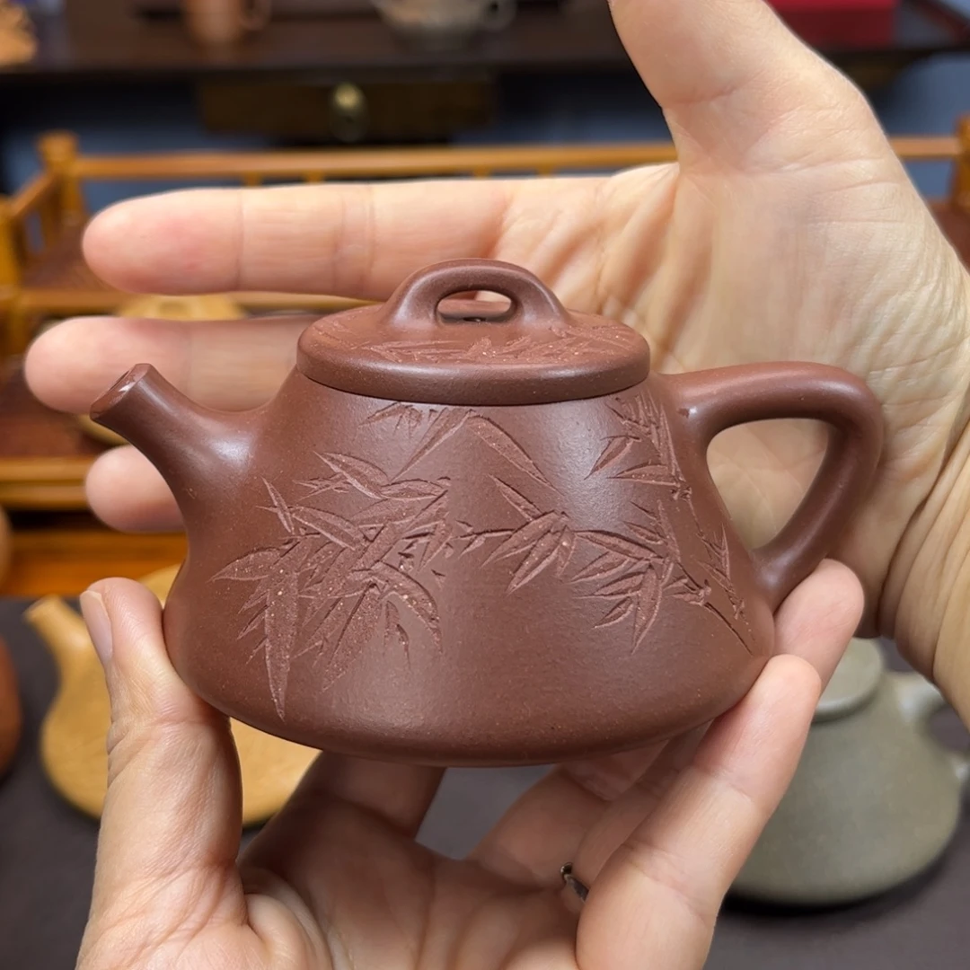 时***光紫砂茶壶宜兴紫砂壶半手工制作