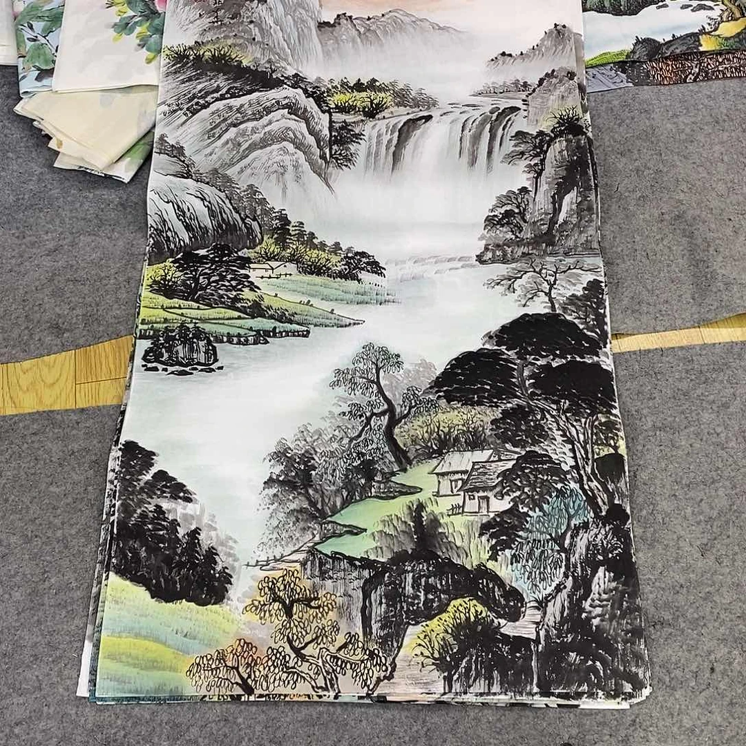 贞***画横款旭日东升源远流长