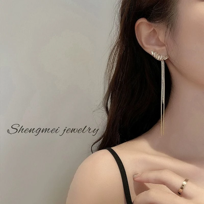 合金耳饰 长款流苏耳坠耳环2025新款潮气质网红显脸瘦高级感耳饰