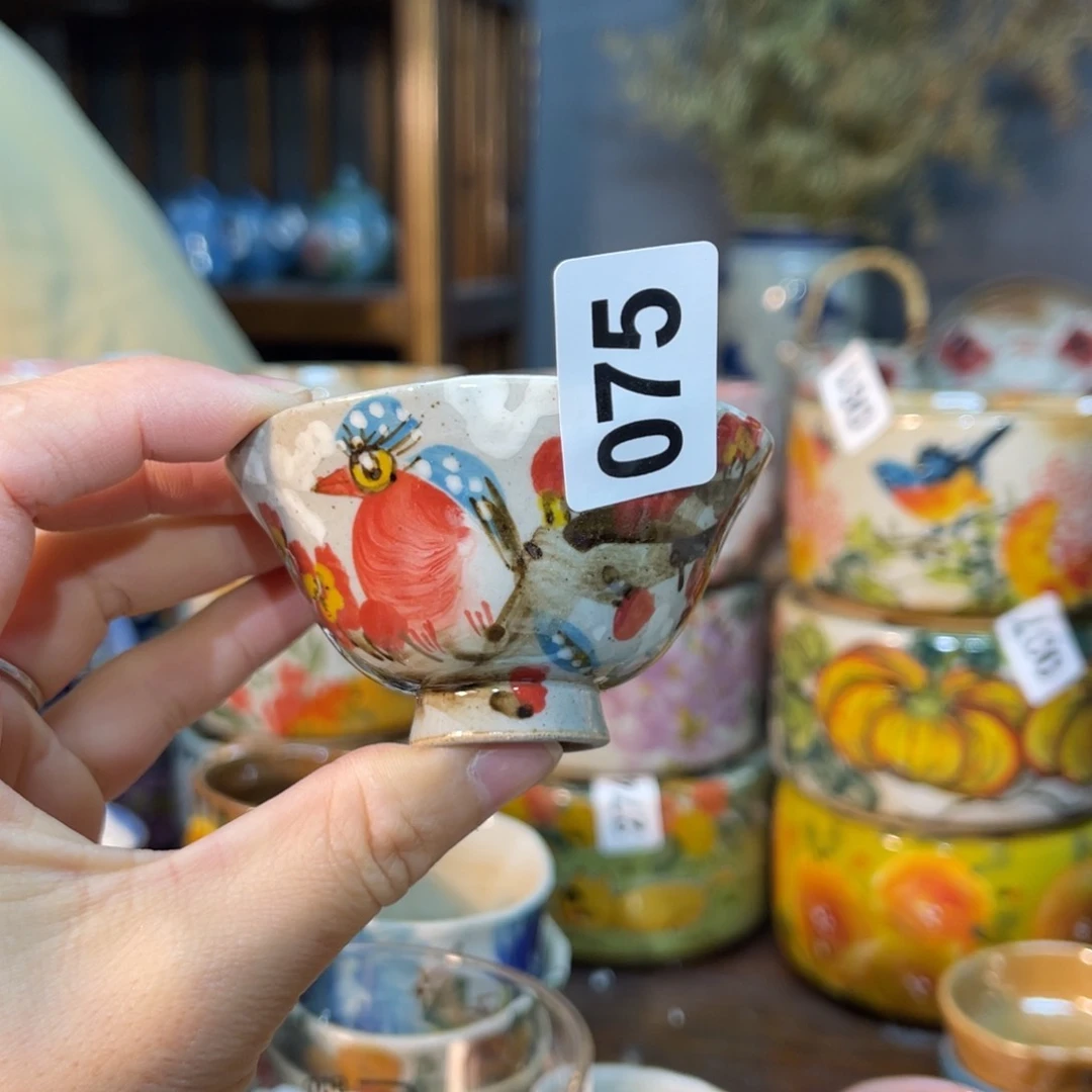 杯素浅陶瓷手工手绘