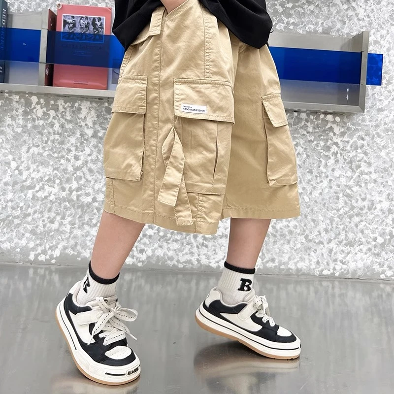 男童夏季宽松工装短裤薄款2025新款中大童帅气五分裤痞帅潮CS601