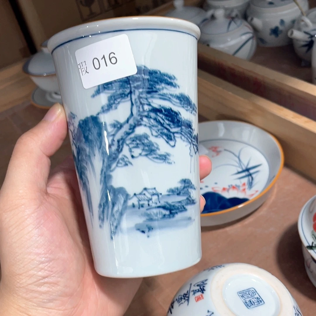 釉下彩纯手绘微瑕