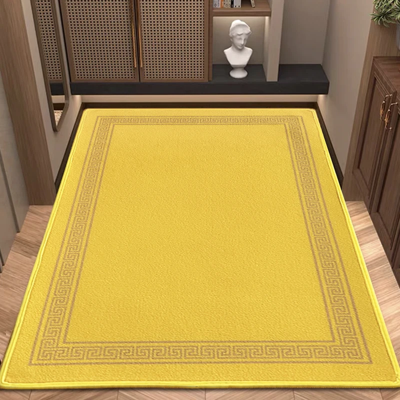 入户门垫黄色进门垫地垫脚垫门口垫家用中式比利时绒地毯定制纯色