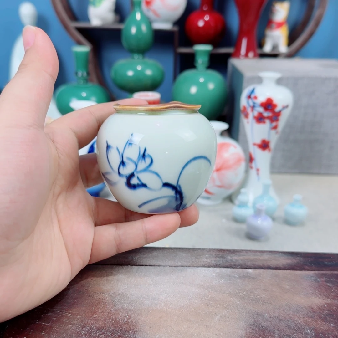 陶瓷手工小花器摆件