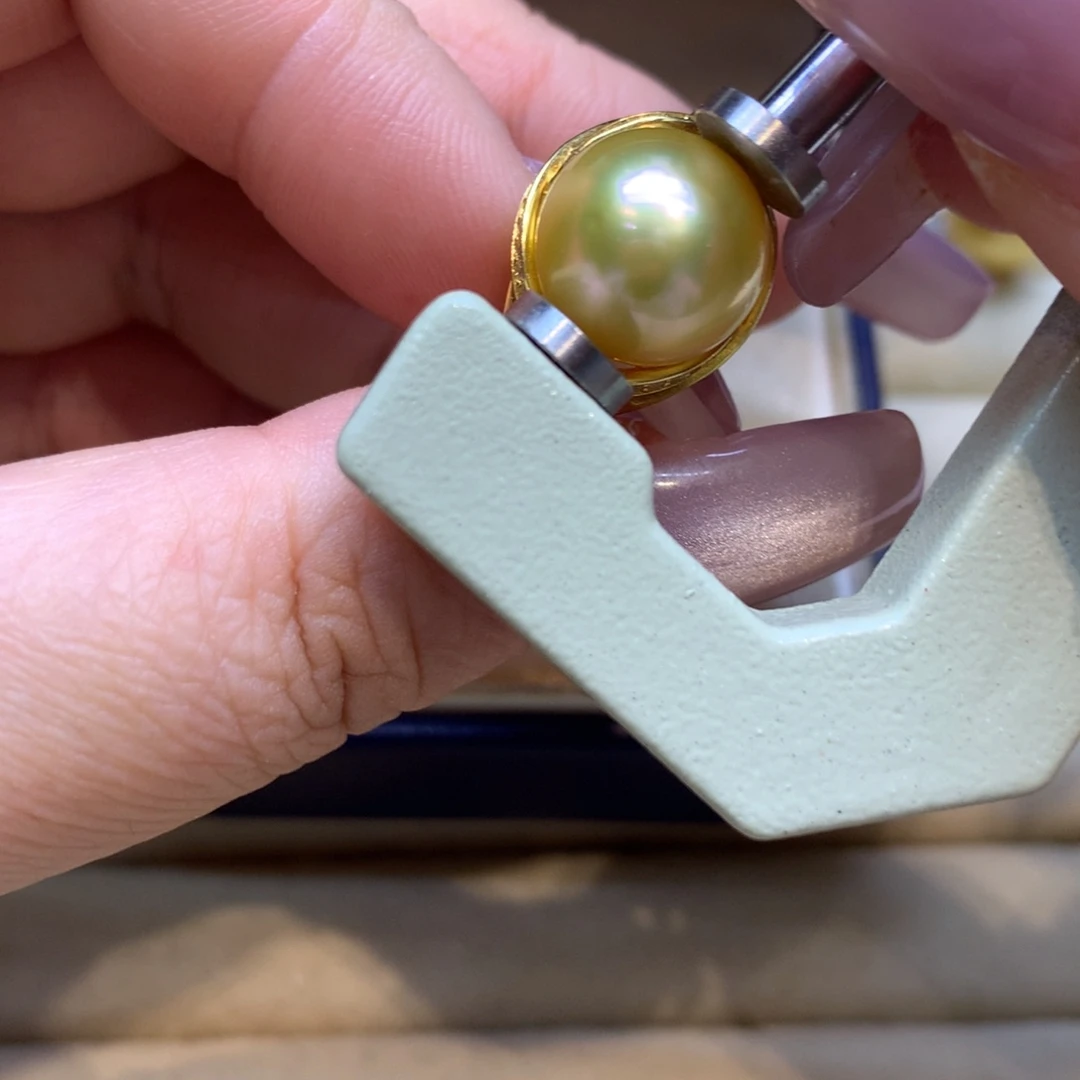 银S925镶嵌戒指海水珍珠