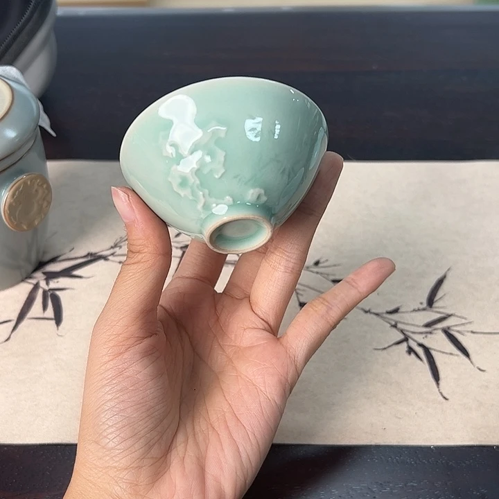 龙泉云间青瓷小米茶器