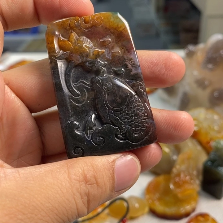 玛瑙/玉髓吊坠(不含链)未镶嵌