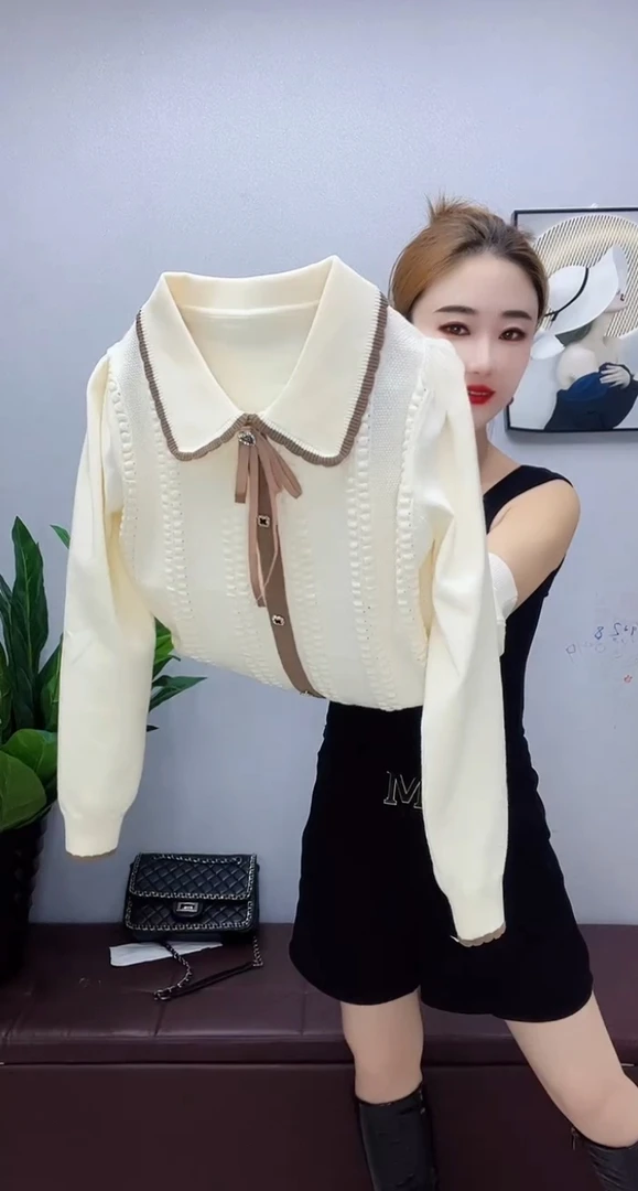 新款轻奢针织衫宽松显瘦气质洋气百搭长袖上衣女2025套头