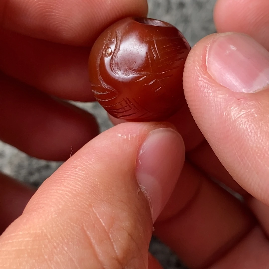 玛瑙/玉髓珠子未镶嵌17mm