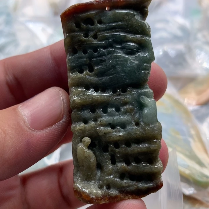 翡翠未镶嵌颈饰保真天然a货翡翠