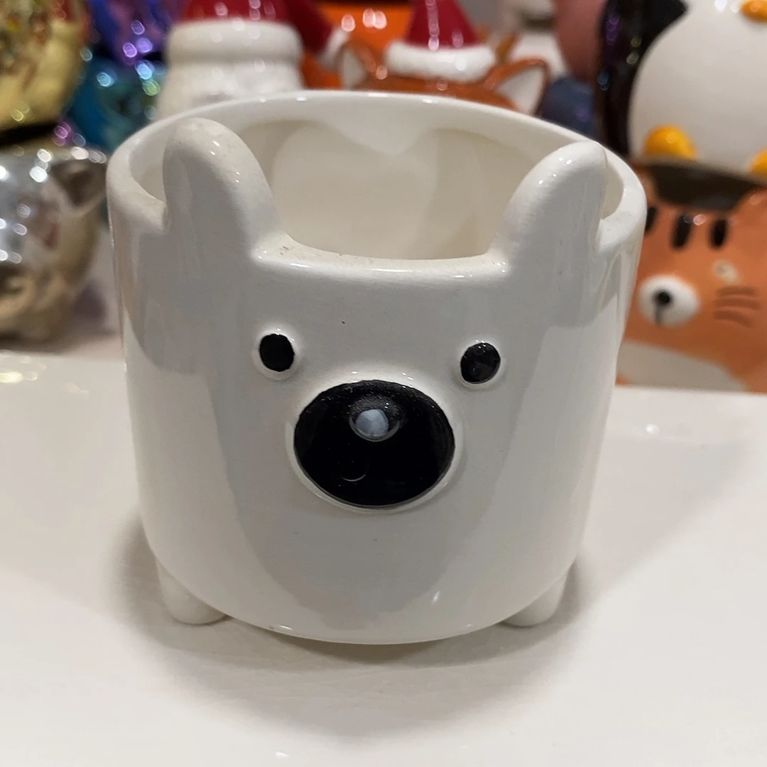 摆件陶盆有孔 瑕疵介意勿拍