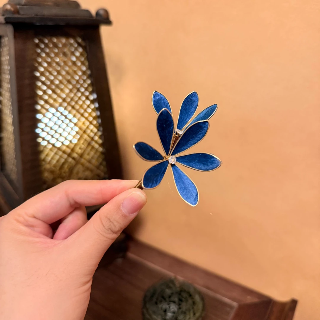 【石兰】绒花发簪（备注主体/默认发软簪）