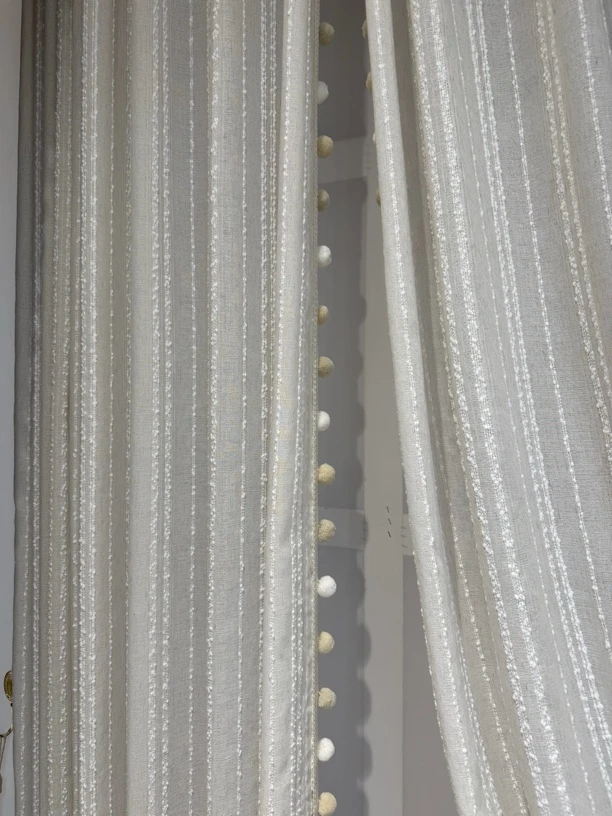 美家 高端窗纱 棉麻雪尼尔 法式 超柔