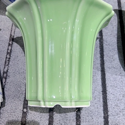 玖***龙色釉陶瓷花器绿釉刮凌陶瓷花器