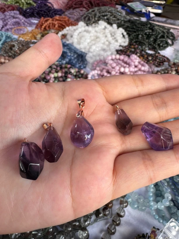 天然紫水晶时尚吊坠