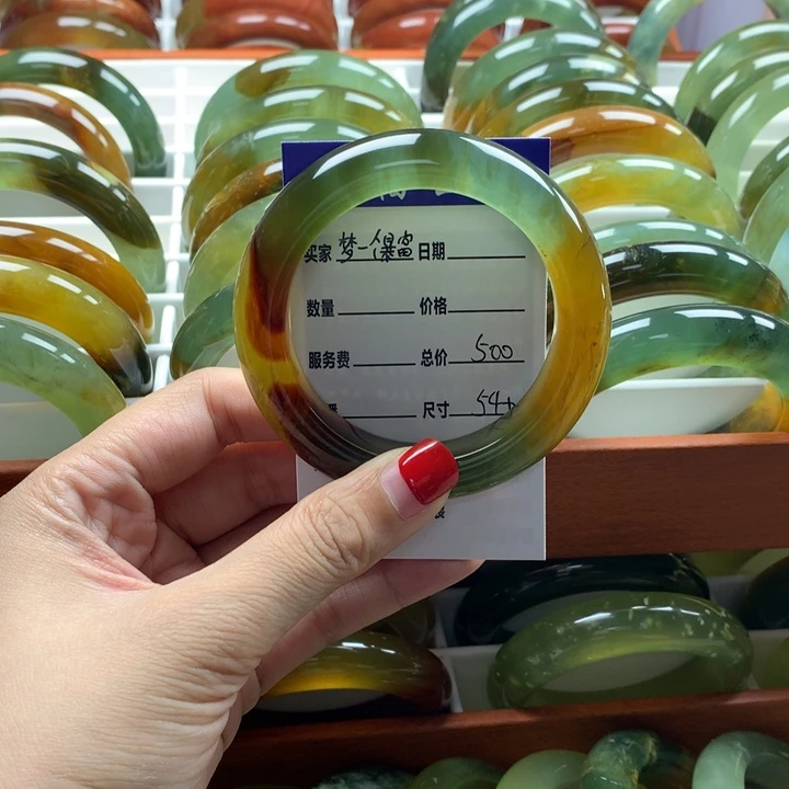 蛇纹石玉未镶嵌手镯梦***富
