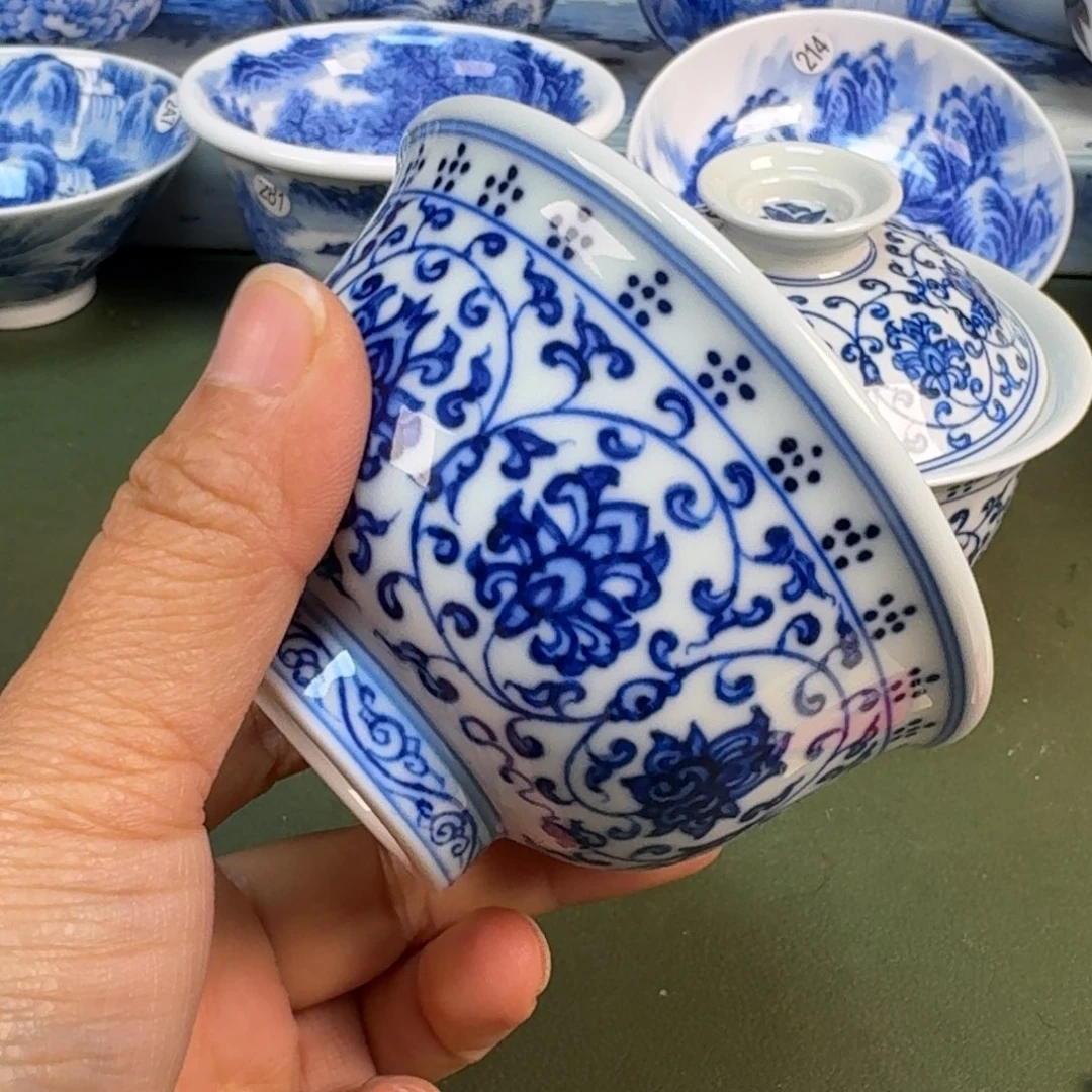 陶景德镇纯手绘茶具圆圆277